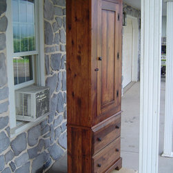 Antique Wood Pine Cabinet - Pantry Cabinets