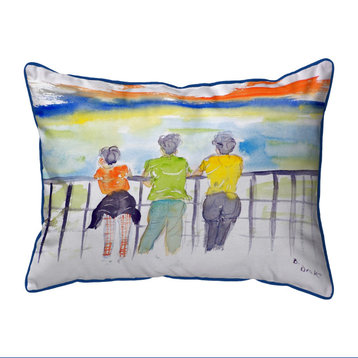 Betsy Drake Ladies Looking Extra Large 20 X 24 Indoor / Outdoor Pillow