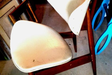 Eames style chair waiting for reupholstery