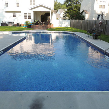 Grecian L Pool with outdoor Kitchen
