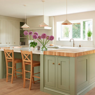 Country Charm Shaker Sage and Earl Grey Kitchen