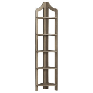 Bookcase 62"H, Black, Black Metal Corner Etagere - Industrial - Bookcases -  by Monarch Specialties | Houzz