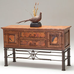 Tuscan Copper Console Table - Buffets And Sideboards