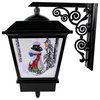 17.75" Lighted Musical Wall Mounted Snowing Christmas Street Lamp