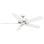 Casablanca Fan Company - Casablanca 54" Panama DC Snow White Ceiling Fan With Handheld Remote - Rich in history and tradition, the Panama is a true classic. Inspired by evolutions in the automobile industry, this product has been revamped and revitalized while keeping the foundation and integrity that makes it one of our best ceiling fans. This traditional fan boasts superior air circulation driven by an ultra-powerful six-speed DC motor for unparalleled power, silent performance, and reliability over decades of daily use. The original five-bladed fan, the Panama DC motor ceiling fan remains as timeless as ever.