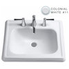Toto LT531.4 Promenade 22-1/2" Drop In Bathroom Sink with 3 Faucet Holes Drille