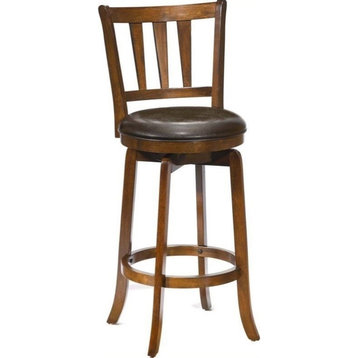 Hillsdale Presque Isle 39" Wood Transitional Counter Stool in Cherry/Brown