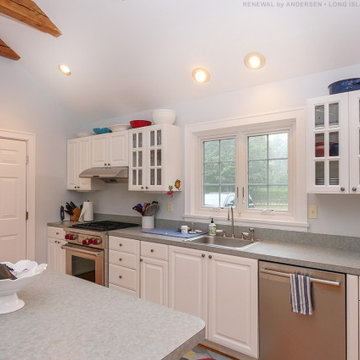 New Double Casement Window in Gorgeous Kitchen - Renewal by Andersen Long Island
