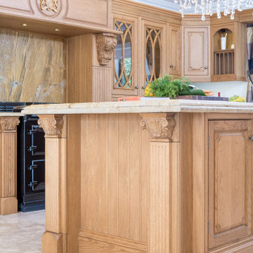 Classic, Sustainable-Wood Victorian Style Kitchen