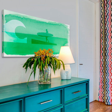 "Cali Surfer" Painting Print on Wrapped Canvas
