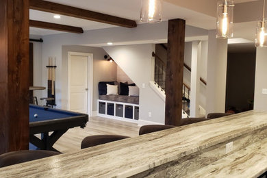 Inspiration for a transitional basement remodel in Atlanta