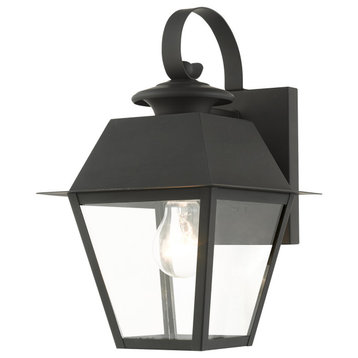 Black Classic, Colonial, Historical, Timeless Outdoor Wall Lantern