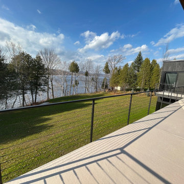 Indoor and outdoor cable railing project in Quebec, Canada