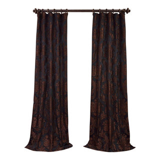 Magdelena Black & Cognac FauxSilk Jacquard, 50