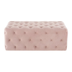 Nuevo - Blush / X-Large / Rectangle - Footstools And Ottomans