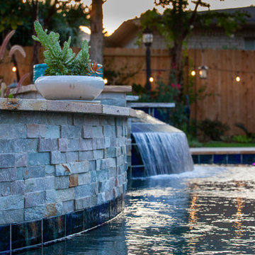 Pool & Spa Combo with Fire Pit