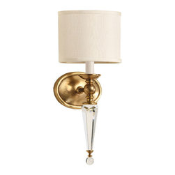 Inviting Home Inc. - Brass and Crystal Sconce - Wall Sconces