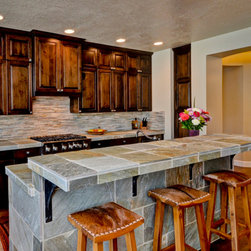 Goat Hide Bar Stools, Custom Steel Bar Top Gussets - Bar Stools And Counter Stools