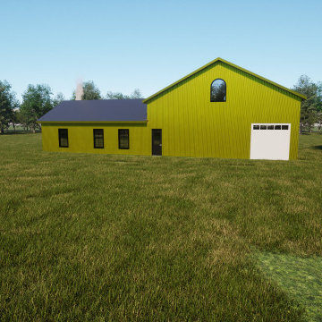 Barndo 2 Bed/2 Bath living arear with a shop