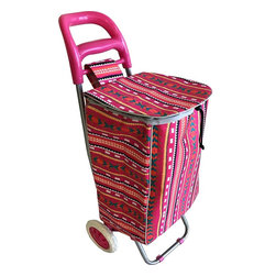 Pink Baja Inca Design Shopping Cart with Closing Liner - Storage And Organization