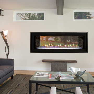 Modern Linear See-Through Fireplace - White Mountain Hearth