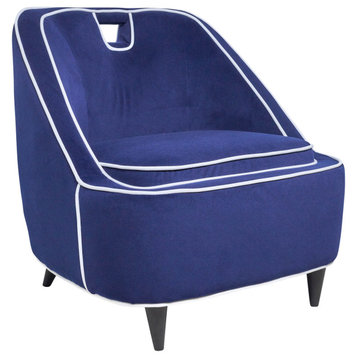 Two-Toned Accent Chair - Dark Blue Kd