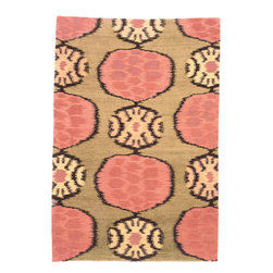 Odegard Ikat Flower Rug - Area Rugs