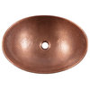 Confucius Copper 19" Boat Vessel Bath Sink with Ashfield Vessel Faucet Kit