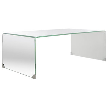Safavieh Crysta Ombre Glass Coffee Table in White
