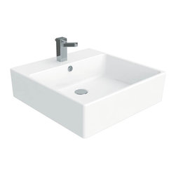 Simple 50A ADA Wall Mounted/Vessel Bathroom Sink 19.7" - Bathroom Sinks