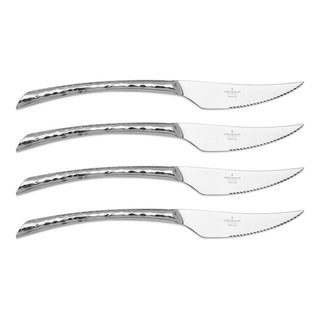 Global GTF-4001-4 Piece 4pc Steak Knife Set, 4 pack, Stainless Steel