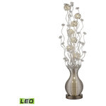 Dimond - 15W LED Contemporary Floral Display Floor Lamp, Silver Finish - Item Type - Floor Lamp