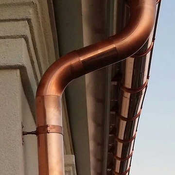Copper Gutter & Downspouts