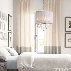 Zuo Shasta Ceiling Lamp White & Chrome - SKU: 50220 - Pendant Lighting