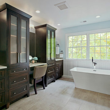 Peaceful master bathroom