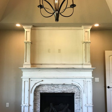 Shabby-Chic fireplace surround
