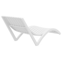 Slim Pool Chaise Sun Lounger, Set of 2, White