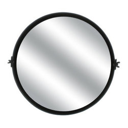 HomArt Pivot Iron Mirror, Round - SKU: 9516-2 - Wall Mirrors
