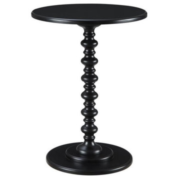 Convenience Concepts Palm Beach Spindle Table in Black Wood Finish