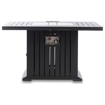 EvFires 43" Aluminum Fire Pit Table, Black Fire Pit Only