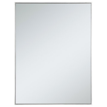 Elegant MR43648S Metal Frame Rectangle Mirror 36", Silver