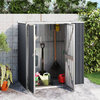 vidaXL Tool Shed Outdoor Storage Shed Tool Organizer Anthracite Galvanized Steel