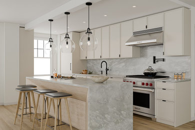 Inspiration for a contemporary kitchen remodel in New York