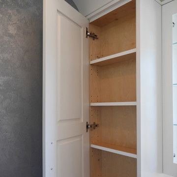 Custom Spice Cabinet in Contemporary Manhattan Galley Kitchen