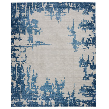 Nourison Imprints 8' x 10' Ivory/Blue Modern Indoor Area Rug