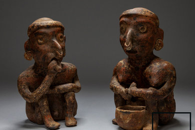 Пара фигур, культура Наярит, Мексика, 100 г. до н.э.-250 г н.э.
