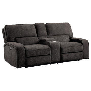 Edition Power Double Reclining Love Seat, Chocolate