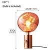 Lava Stone LED Lights Dimmable Room Decor Table Lamp, Rose Gold, H16.9"