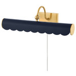 Mitzi - Fifi 2 Light Portable Shelf Light, Navy - A new traditional take on the classic design, it features a sweet scalloped edge and curved arm that adds warmth and feels fresh. Fifi is available in three sizes and  finishes; Aged Brass, Soft White, and Soft Navy to fit any space and color scheme. Part of our Ariel Okin x Mitzi Tastemakers collection.