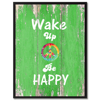 Wake Up Be Happy Inspirational, Canvas, Picture Frame, 13"X17"